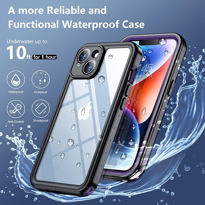 SPIDERCASE for iPhone 14 Case Waterproof, Built-in Lens & Screen Protector - Image 2