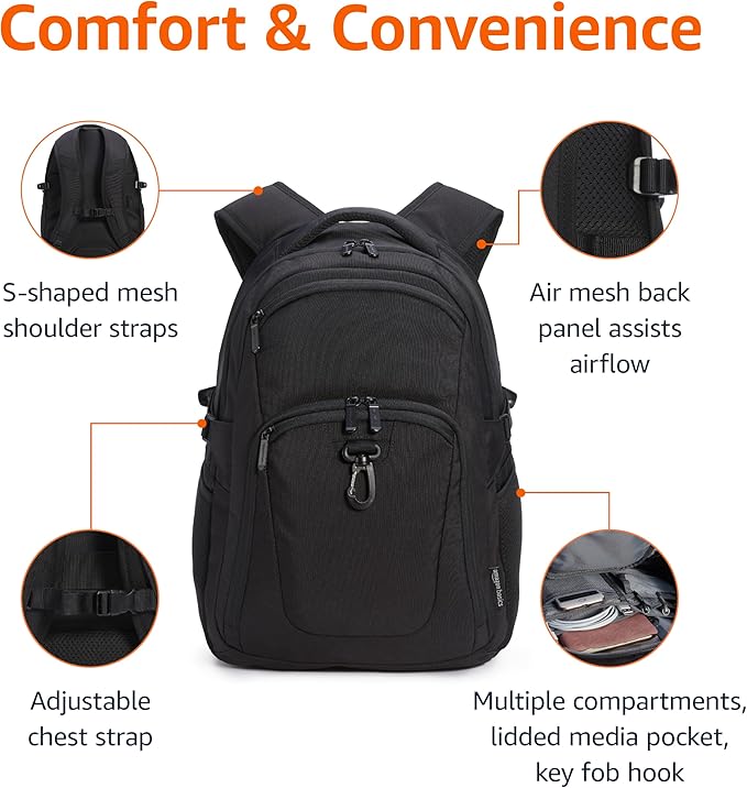 Amazon Basics Travel Laptop Backpack - Image 2