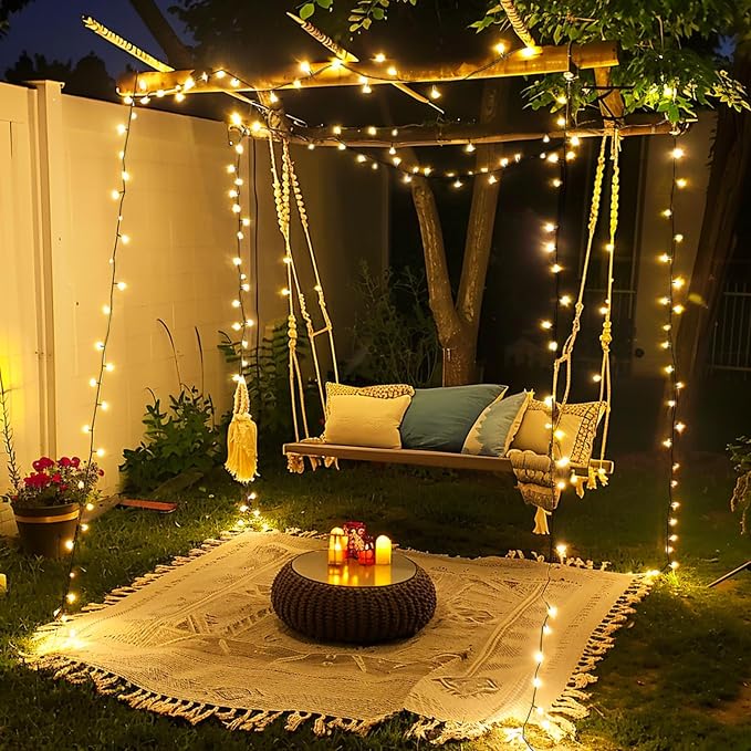 JMEXSUSS 2 Pack Solar String Lights Outdoor Waterproof, Total 66 FT 200 LED - Image 4
