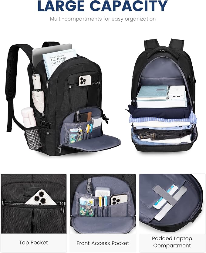 LOVEVOOK Travel Laptop Backpack Waterproof Anti Theft - Image 2