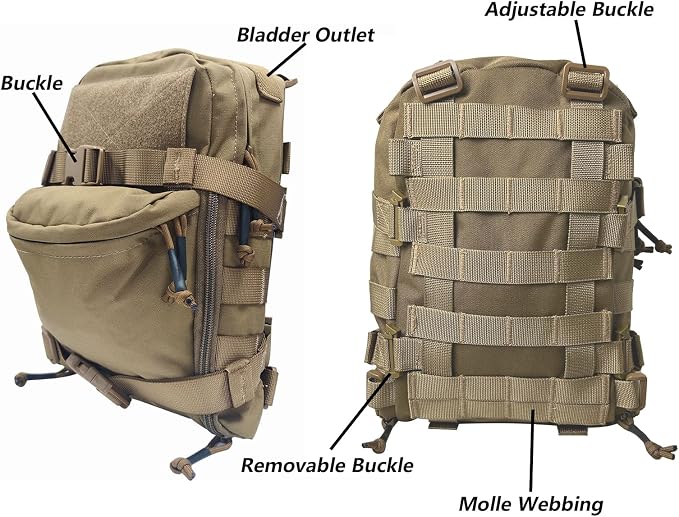 Tactical Hydration Backpack for 2L Hydration Bladder, Lightweight Hydration - Image 5