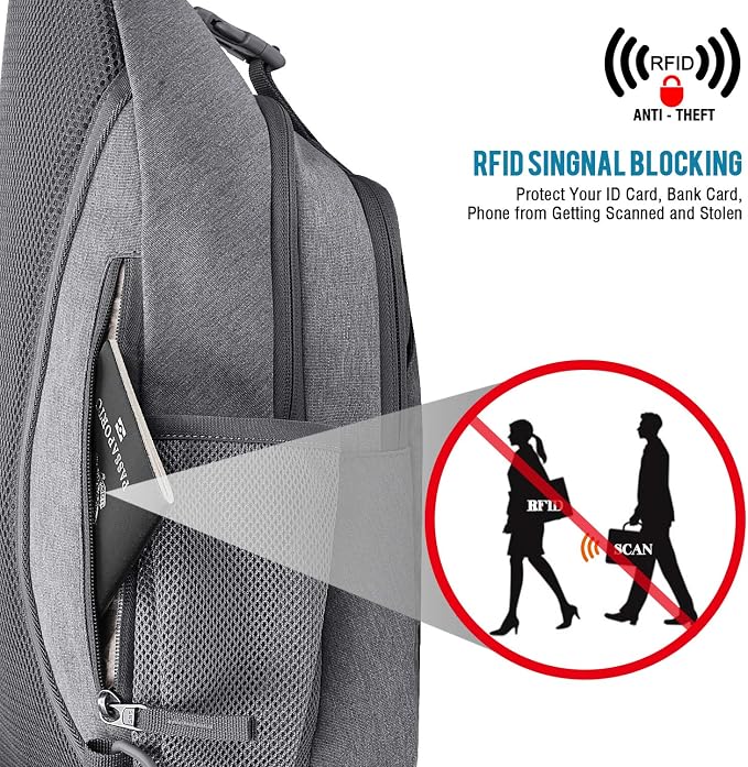 G4Free Sling Bag RFID Blocking Sling Backpack Crossbody Chest Bag Daypack - Image 2