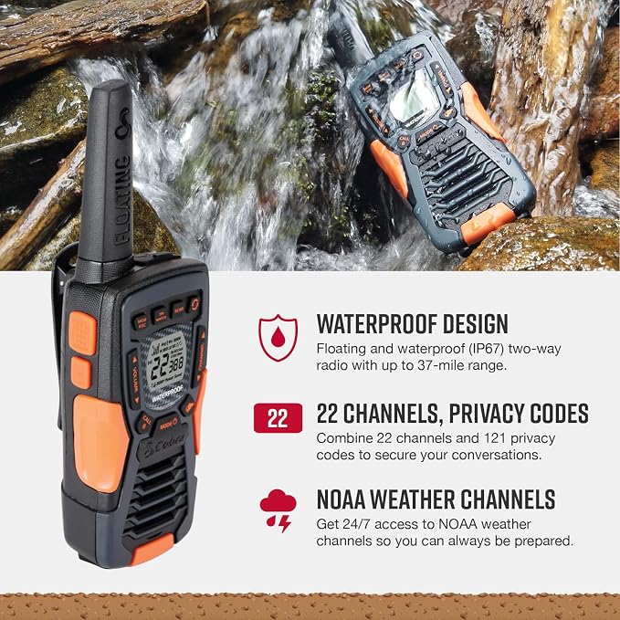 Cobra ACXT1037R FLT Floating Walkie Talkie - Image 3