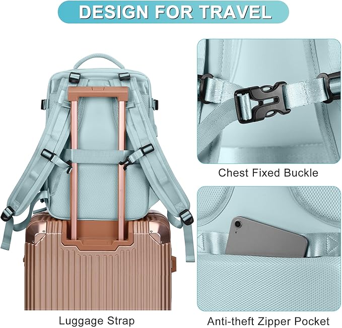 coofay Large Personal Item Travel Backpack - Image 7