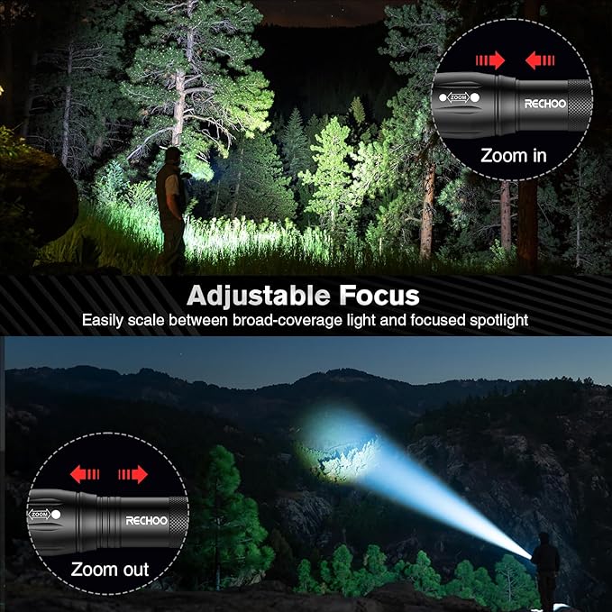 RECHOO 4Pack LED Flashlight, Bright Small Flashlights High Lumens - Image 2