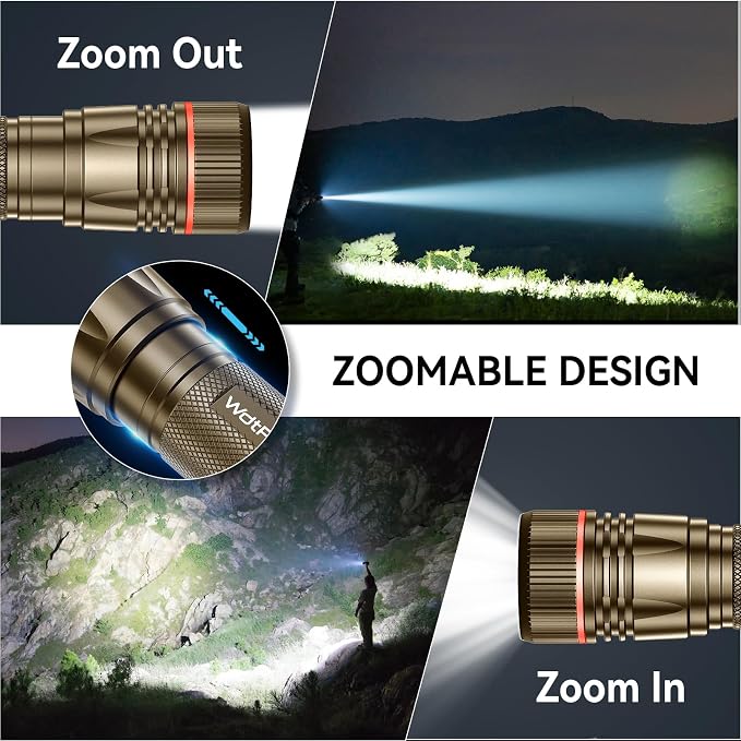WdtPro Rechargeable Flashlights High Lumens, 1 Pack 10H Long Lasting Super - Image 6