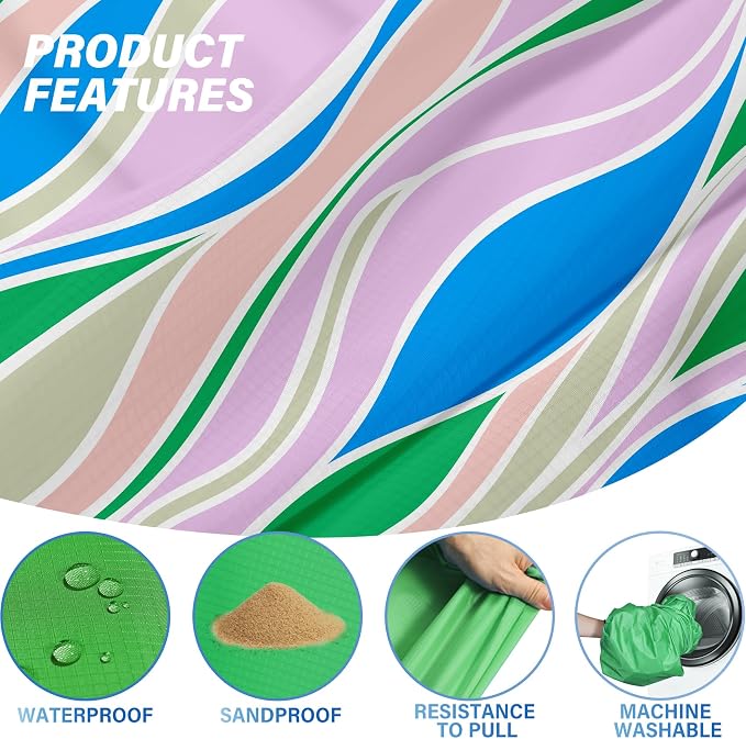 Famstar Beach Blanket Oversized Extra Large 78" X 81", Waterproof Sandproof - Image 6