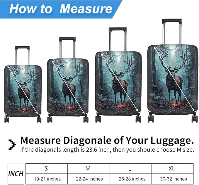 Luggage Cover Protector for 22-24 Inch Suitcases, TSA Approved Elastic Travel - Image 2