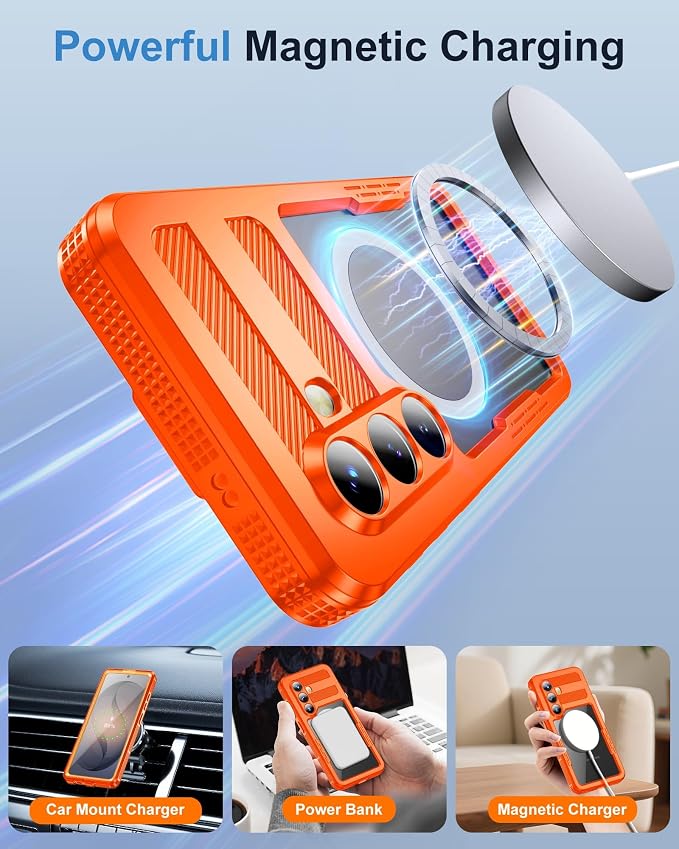 for Samsung Galaxy S26+ Plus Waterproof Case, Magnetic Heavy Duty Military - Image 7