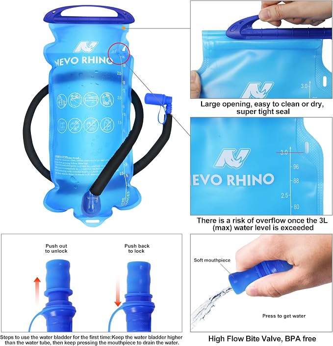 N NEVO RHINO Hydration Backpack, 18L Multipurpose Hiking Backpack - Image 6