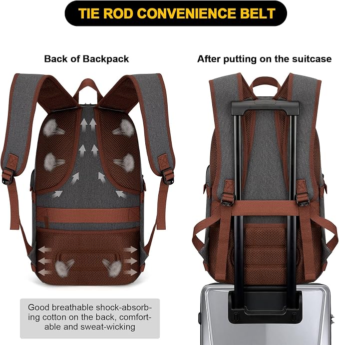 Tzowla Canvas Laptop Backpack-Anti Theft Bag - Image 6