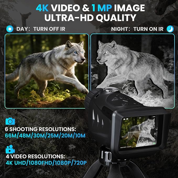 VXF Night Vision Monocular, 4K Night Vision Scope - Image 2