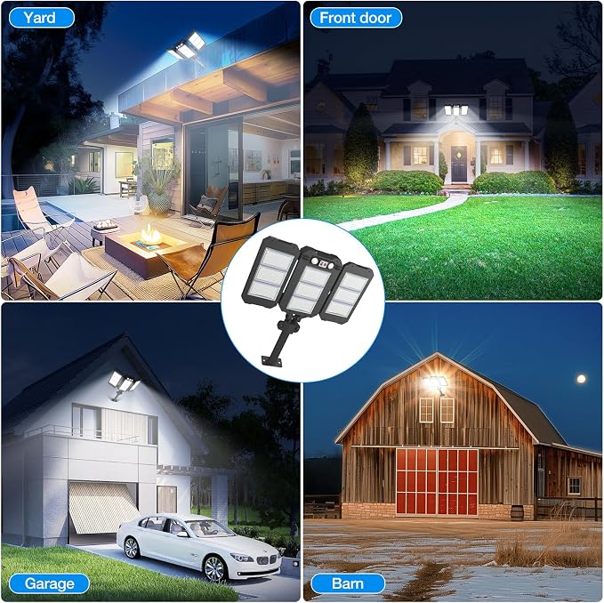 Solar Flood Lights Outdoor, 7000 LM Super Bright Aluminum Arm Solar Lights - Image 7