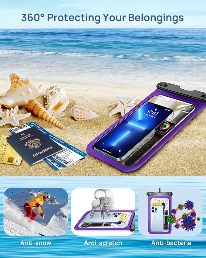 Lanhiem Large Waterproof Phone Pouch Universal IPX8 Waterproof Dry Bag - Image 7