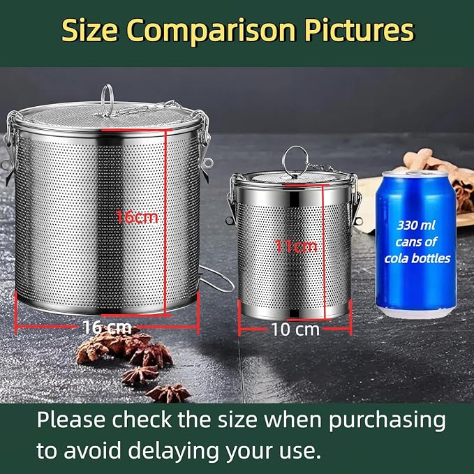 Stainless steel cylindrical seasoning filter, Mesh Design Tea Ball Strainer - Image 7