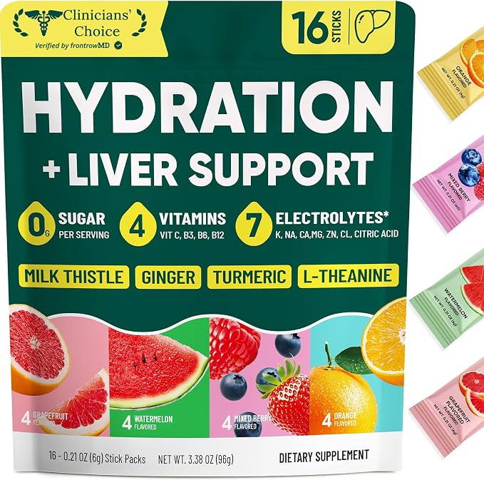 Venture Pal Hydration Packets + Liver Support- Liquid Daily IV Electrolyte by VenturePal