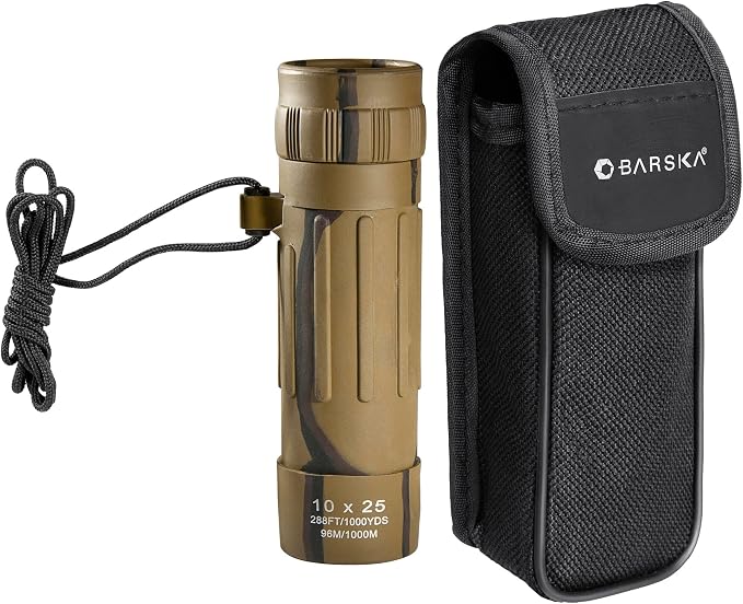 Barska 10x25 Lucid View Monocular – Compact Lightweight 10x Magnification by Barska