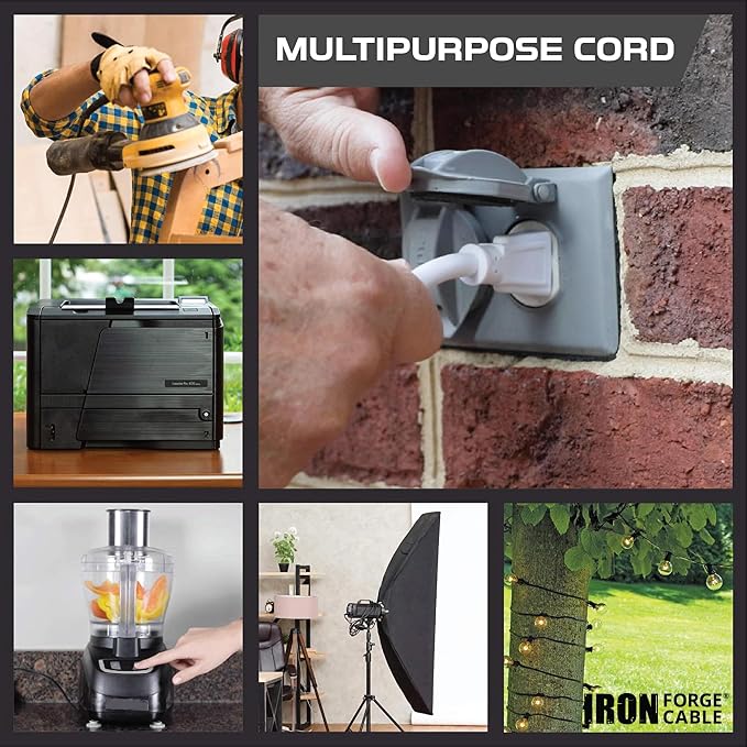 Iron Forge Cable Weatherproof 50 Ft Outdoor Extension Cord - Image 8