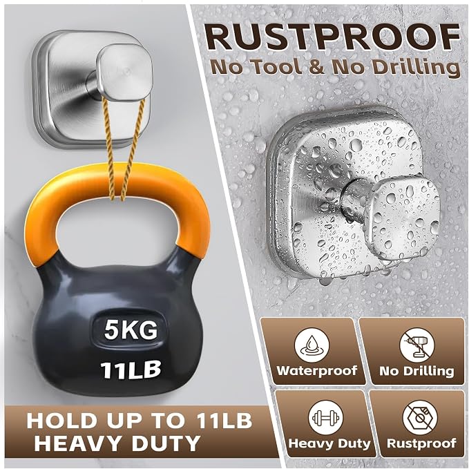 Heavy Duty Reusable Suction Cup Hooks - Image 2
