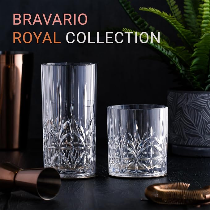 Bravario Unbreakable Plastic Drinking Water Tumblers, Dishwasher Safe 100% - Image 5