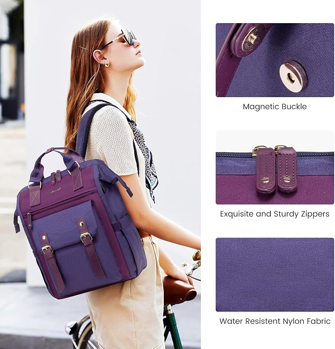 LOVEVOOK Laptop Backpack for Women Work Travel Computer Backpacks Purse - Image 6
