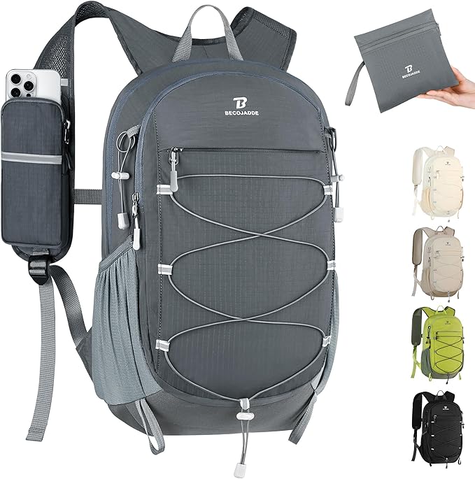 BECOJADDE Hiking Backpack 15L Small Backpack Packable Day pack Water Resistant by BECOJADDE