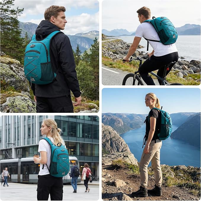 Ultra-Light Soft Daypack 15L/20L, Cushioned Breathable Back Panel Backpack - Image 6
