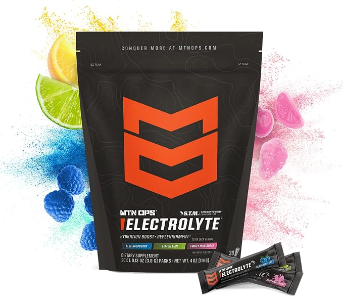 MTN OPS Electrolytes Powder Packets, Sugar Free Hydration Packets, Gluten-Free - Image 2
