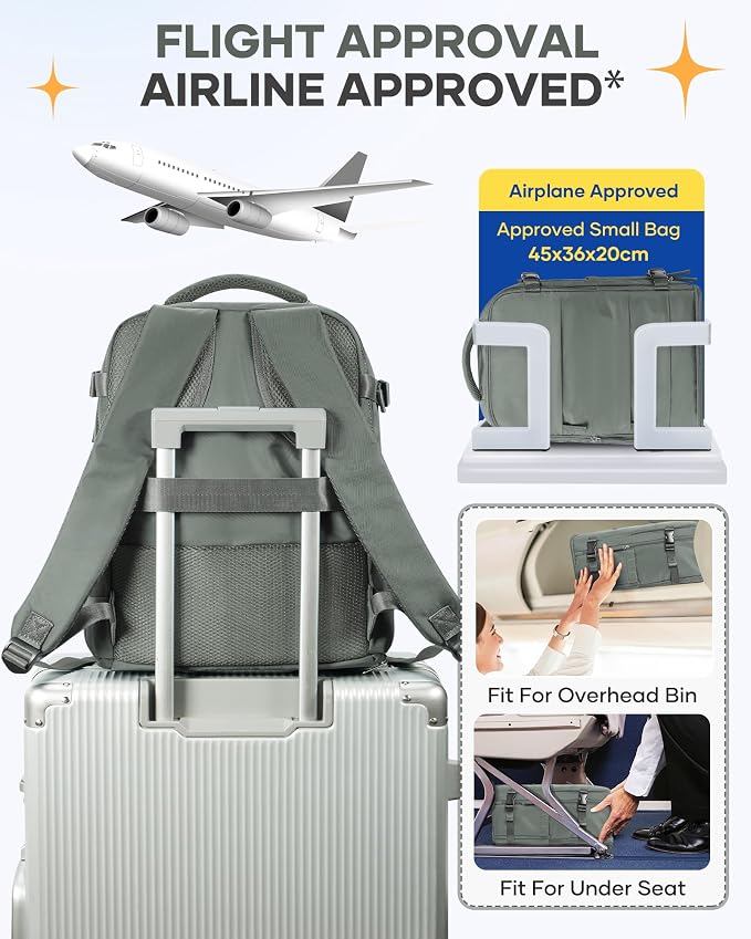 Large Travel Backpack for Women Airline Approved Carry on Backpack for - Image 7