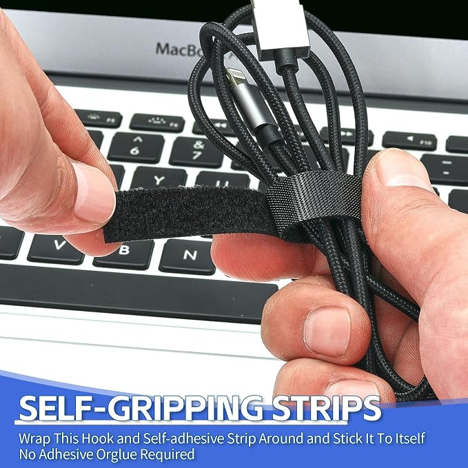 1/2In x 100Ft Reusable Cable Ties Hook and Loop Roll | Tie Down Straps - Image 5