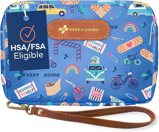 KeepGoing Travel First Aid Kit for Kids – 130 Pc. for Car, Diaper Bag & Backpack by KEEP%3EGOING