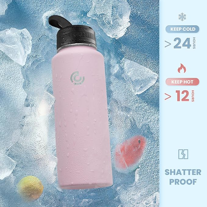 COKTIK 32oz Sports Water Bottle, Stainless Steel Water Bottle - Image 4