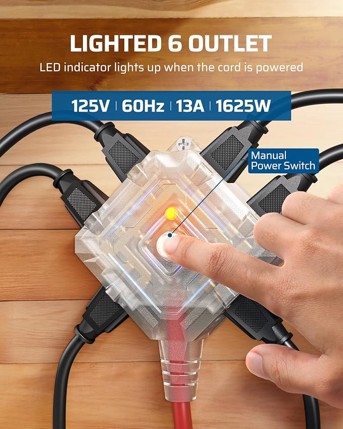 DEWENWILS 50FT Extension Cord Reel - Image 2
