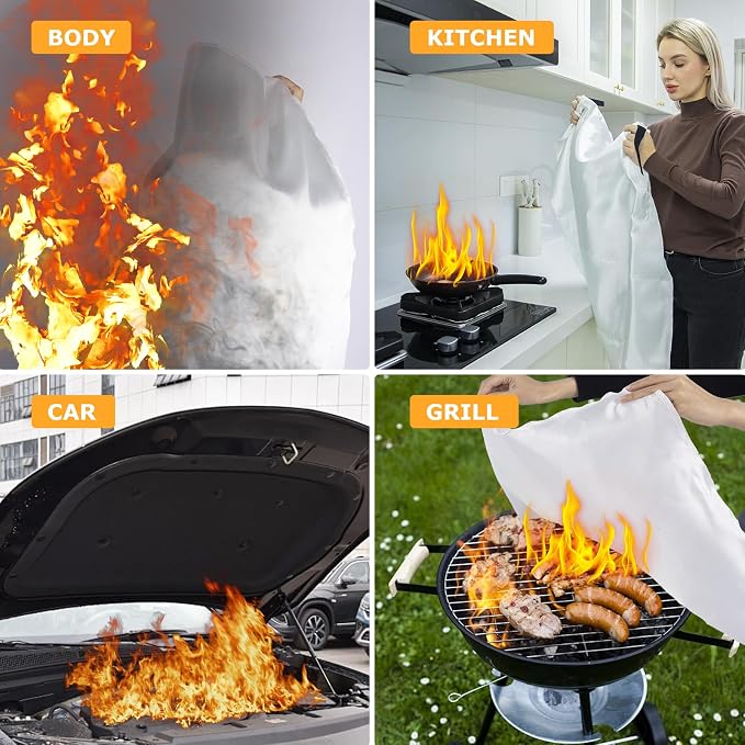 Emergency Fire Blanket, Flame Retardant Fire Blankets Emergency - Image 5