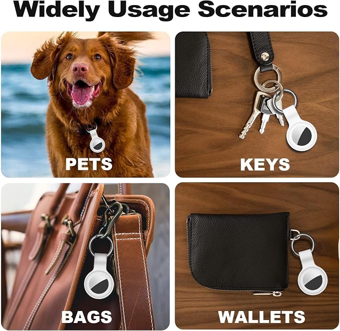 Linsaner Case for AirTag 2nd Gen & 1st Gen, Silicone Holder Keychain Key Ring - Image 5