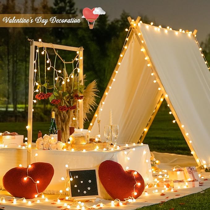 100ft Globe String Lights Indoor Outdoor Waterproof, 200 LED Christmas fairy - Image 3