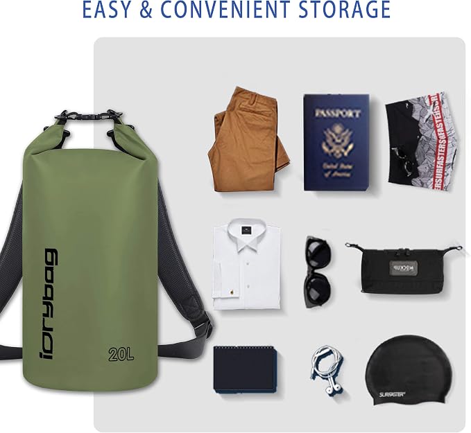 IDRYBAG Dry Bag for Kayaking Waterproof 2L/5L/10L/15L/20L, Small Dry Sack - Image 3