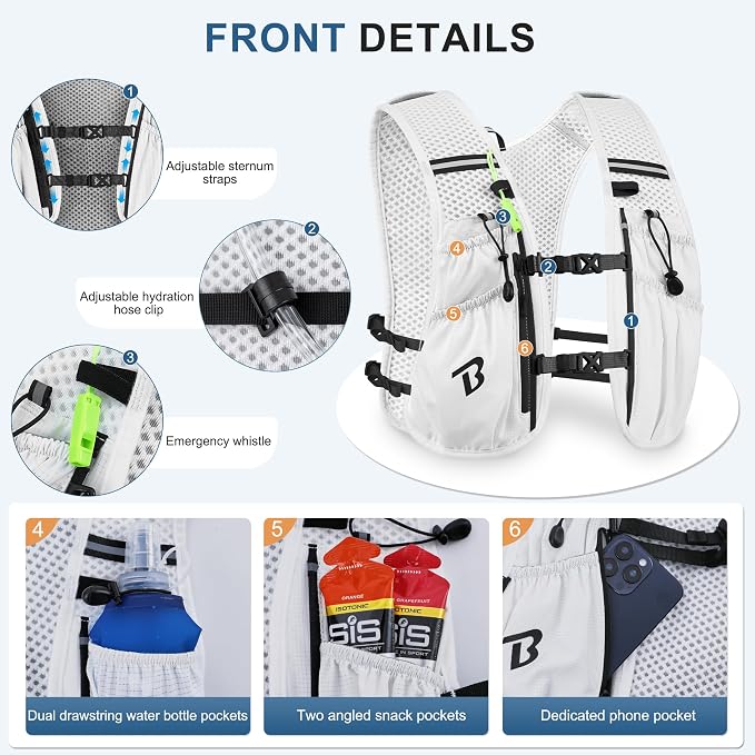 BECOJADDE Running Vest Hydration Backpack - Image 2