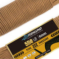 Paracord 550 lb, 7 Strand Paracord Rope 100ft 4mm, Nylon Parachute Cord by FISHLUND