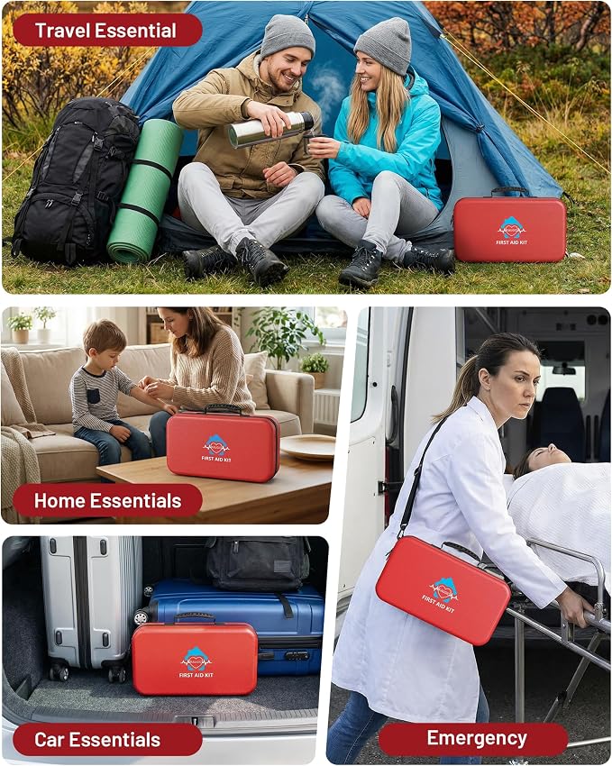 500 Pcs First Aid Kit for Travel/Camping/Businesses/Home/Car, Waterproof - Image 4