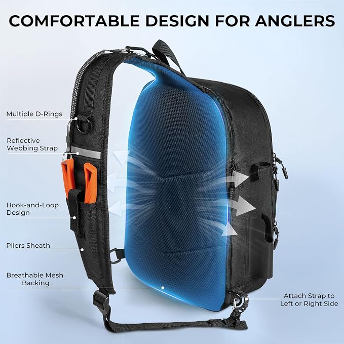 KastKing Karryall Sling Tackle Bag–Fishing Sling Pack, Fishing Backpack - Image 4