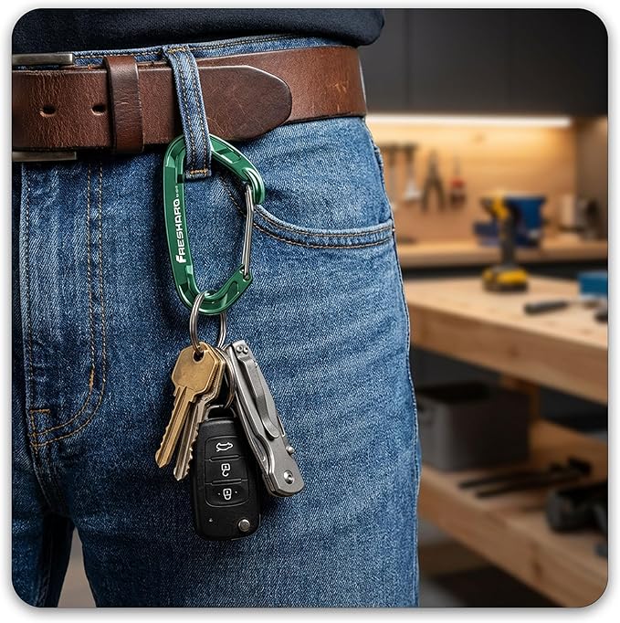FresKaro 5pcs Nano Carabiner Clips, 8kN 1798lbs, Small Sturdy, Reliable - Image 5