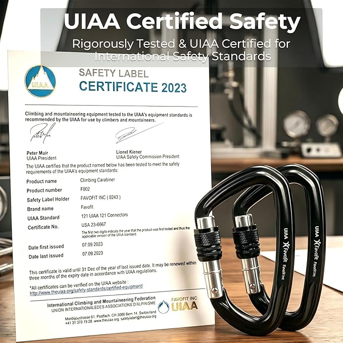 UIAA Certified 25kN-42kN Climbing Carabiners - Image 2
