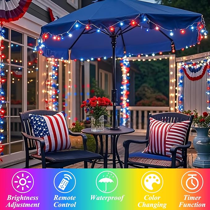 LitHome Color Changing Christmas String Lights Connectable, 35 Colors 66Ft 200 - Image 2
