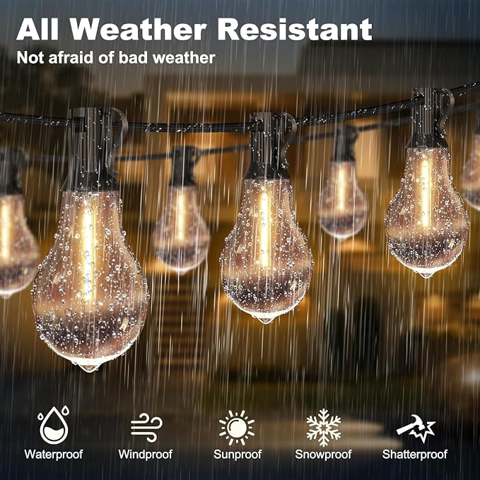 50FT Outdoor String Lights Waterproof - Image 4
