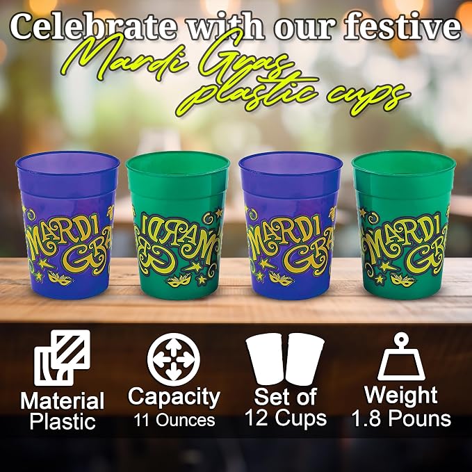 Fun Express Plastic Cups Reusable 12 Pack - Image 2