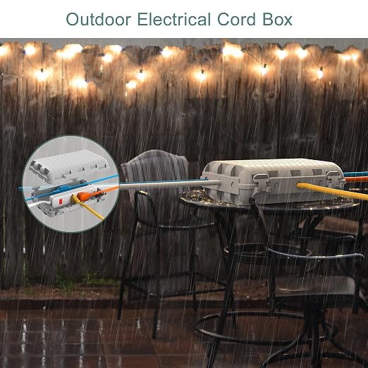 Outdoor Waterproof Electrical Box, 2 Pack Large Extension Cord Cover Protector - Image 8