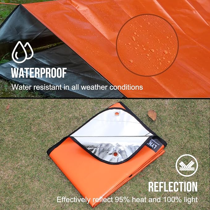 LYN Heavy Duty Emergency Blanket Survival Gear Waterproof Insulated Blanket - Image 4