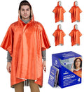 Wallaby 4-Pack Emergency Mylar Ponchos – Universal Fit Thermal Poncho by WallabyGoods