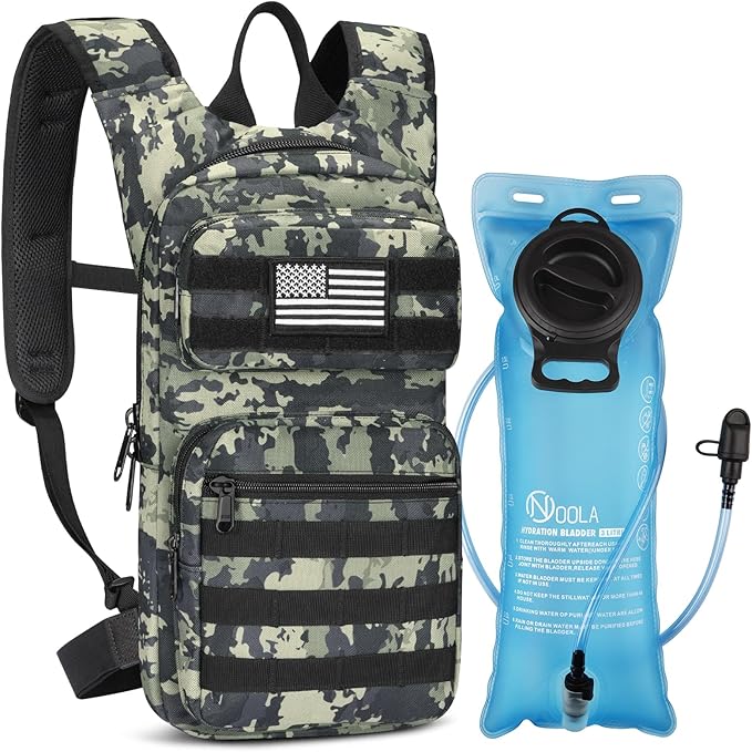 NOOLA Hydration Backpack with 3L TPU Water Bladder, Tactical Molle Water by NOOLA